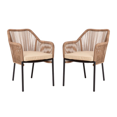 patio club chairs with rope back