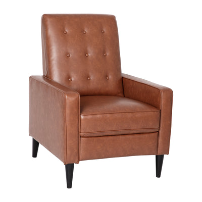 brown leather recliner