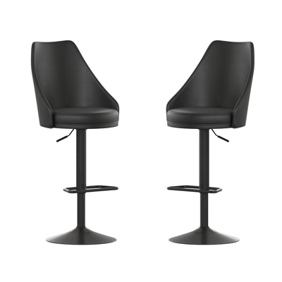 black leather restaurant barstools
