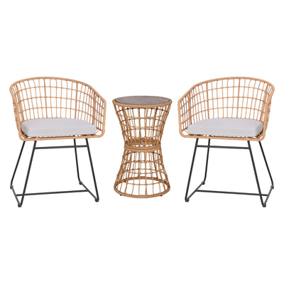 rope rattan bistro set