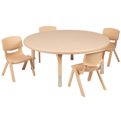 round activity table and chairs
