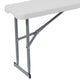 10.25inchW x 71inchL Bi-Fold Granite White Plastic Bench with Carrying Handle