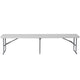 10.25inchW x 71inchL Bi-Fold Granite White Plastic Bench with Carrying Handle