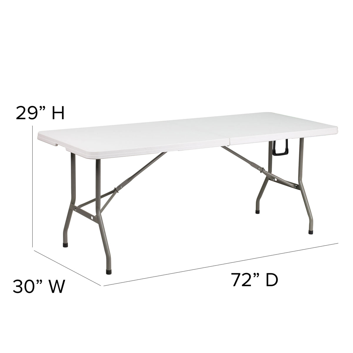 White |#| 10' x 10' White Pop Up Canopy Tent and 6 Ft. Bi-Fold Table with Wheeled Case