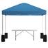 10'x10' Pop Up Canopy Tent with Wheeled Case and 6-Foot Bi-Fold Folding Table with Carrying Handle - Tailgate Tent Set