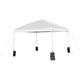 White |#| 10' x 10' White Pop Up Canopy - Wheeled Case - Folding Table with Benches Set