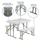Blue |#| 10' x 10' Blue Pop Up Canopy - Wheeled Case - Folding Table with Benches Set