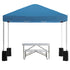 10'x10' Pop Up Event Canopy Tent with Wheeled Case and Folding Bench Set - Portable Tailgate, Camping, Event Set