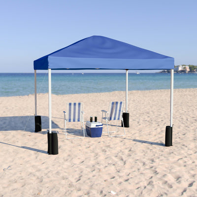 10'x10' Pop Up Event Straight Leg Canopy Tent with Sandbags and Wheeled Case - View 2