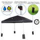 Black |#| 10'x10' Black Pop Up Straight Leg Canopy Tent With Sandbags and Wheeled Case