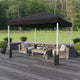 Black |#| 10'x10' Black Pop Up Straight Leg Canopy Tent With Sandbags and Wheeled Case