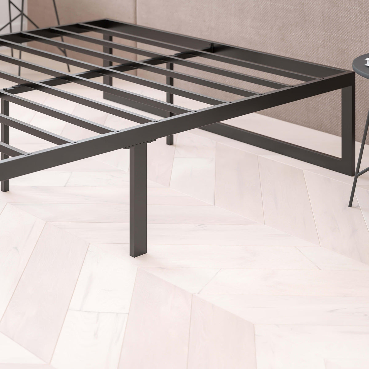 Twin |#| 14 Inch Twin Metal Platform Bed Frame/Steel Slat Support/No Box Spring Needed