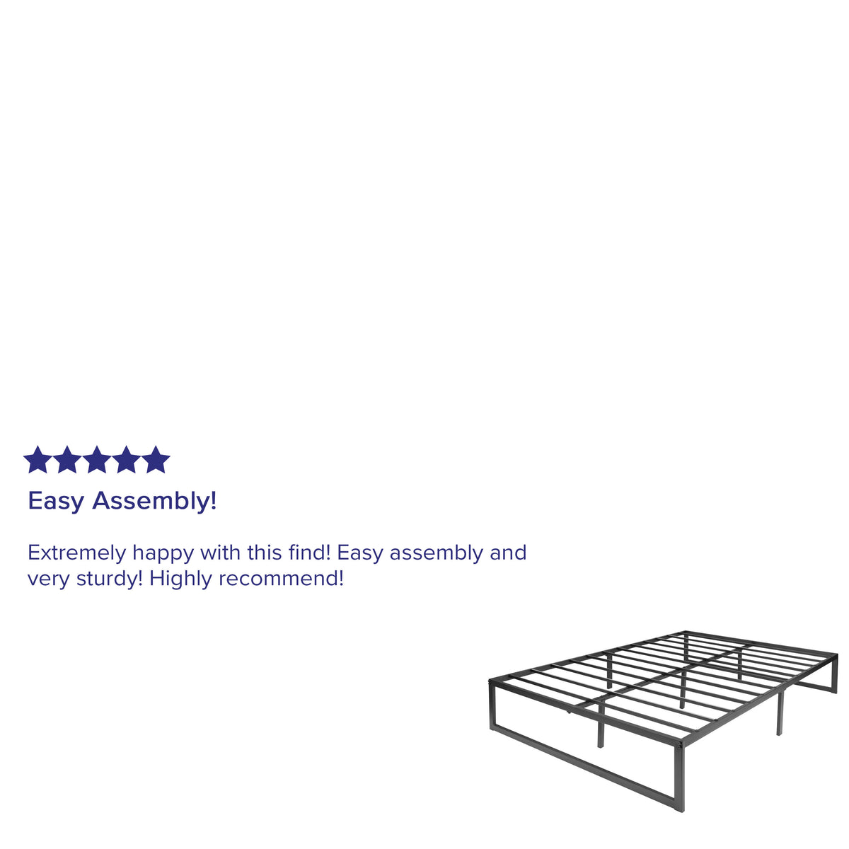 Full |#| 14 Inch full Metal Platform Bed Frame/Steel Slat Support/No Box Spring Needed