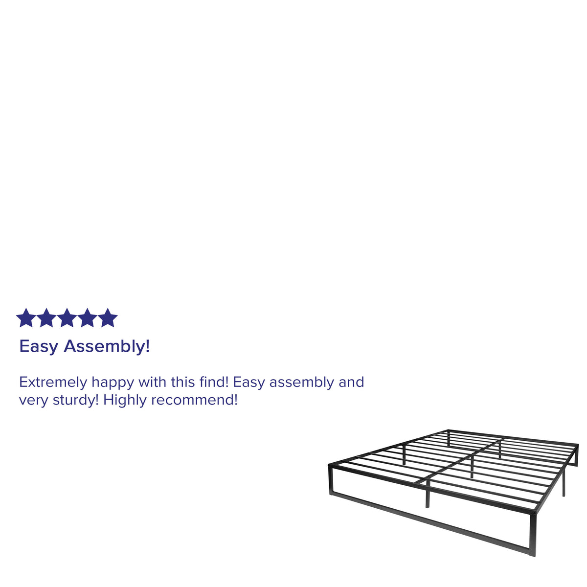 King |#| 14 Inch king Metal Platform Bed Frame/Steel Slat Support/No Box Spring Needed