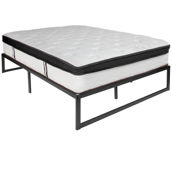 Full |#| 14inch Full Platform Bed Frame & 10inch Mattress in a Box - No Box Spring Required