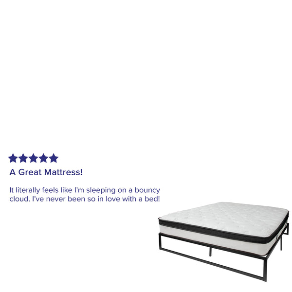 King |#| 14inch King Platform Bed Frame & 10inch Mattress in a Box - No Box Spring Required