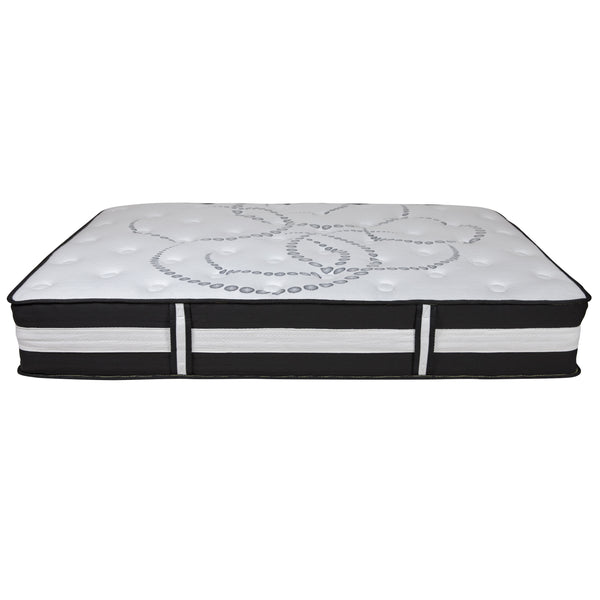 Full |#| 14inch Full Platform Bed Frame; 12inch Pocket Spring Mattress & 2inch Memory Foam Topper