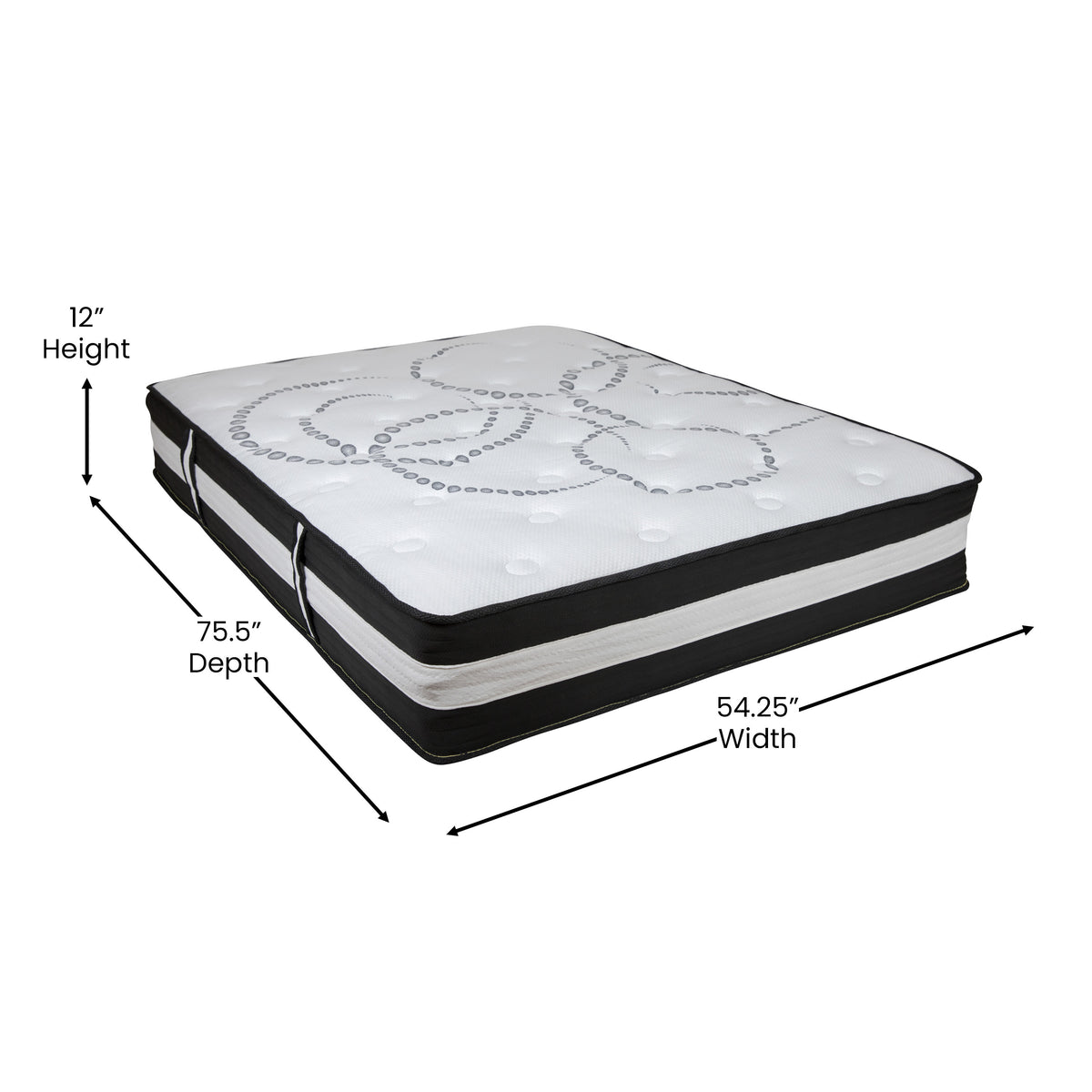 Full |#| 14inch Full Platform Bed Frame; 12inch Pocket Spring Mattress & 3inch Memory Foam Topper