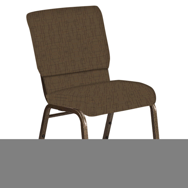 18.5''W Church Chair in Amaze Fabric - Gold Vein Frame - View 1