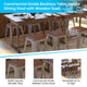 Silver |#| Set of 4 Silver 18inch Table Height Indoor Stackable Metal Stool with Wood Seat