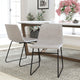 Light Gray LeatherSoft/Black Frame |#| 18 Inch Indoor Dining Table Chairs, Light Gray LeatherSoft/Black Frame-Set of 2