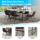 Dark Brown LeatherSoft/Black Frame |#| 18 Inch Indoor Dining Table Chairs, Dark Brown LeatherSoft/Black Frame-Set of 2