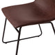 Dark Brown LeatherSoft/Black Frame |#| 18 Inch Indoor Dining Table Chairs, Dark Brown LeatherSoft/Black Frame-Set of 2