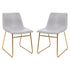 18 Inch Commercial Grade Dining Table Height Chair, Mid-Back Sled Base Dining Chair in LeatherSoft Upholstery, Set of 2