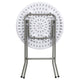 2-Foot Round Granite White Plastic Folding Table - Banquet / Event Folding Table
