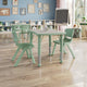 Light Gray Woodgrain/Sage |#| 2 PC Plastic Activity Table and 2 Chairs Set, 10.5"Seat Height-Sage