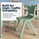 Light Gray Woodgrain/Sage |#| 2 PC Plastic Activity Table and 2 Chairs Set, 10.5"Seat Height-Sage