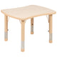 Natural |#| 21.875"W x 26.625"L Rectangle Natural Plastic Activity Table Set with 2 Chairs