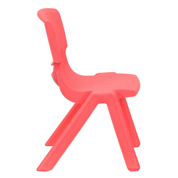 Red |#| 21.875"W x 26.625"L Rectangular Red Plastic Activity Table Set with 2 Chairs