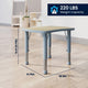 Natural Woodgrain/Dusty Blue |#| 2 PC Plastic Activity Table and 2 Chairs Set, 10.5"Seat Height-Dusty Blue