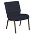 21''W Church Chair in Eclipse Fabric - Gold Vein Frame