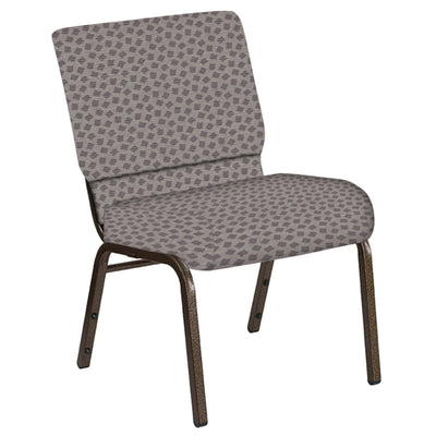 21''W Church Chair in Scatter Fabric - Gold Vein Frame