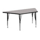 Gray |#| 22.5inchW x 45inchL Trapezoid Grey HP Laminate Activity Table - Height Adjustable Legs