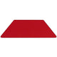 Red |#| 22.5inchW x 45inchL Trapezoid Red HP Laminate Activity Table - Height Adjustable Legs