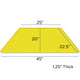 Yellow |#| 22.5inchW x 45inchL Trapezoid Yellow HP Laminate Adjustable Leg Activity Table