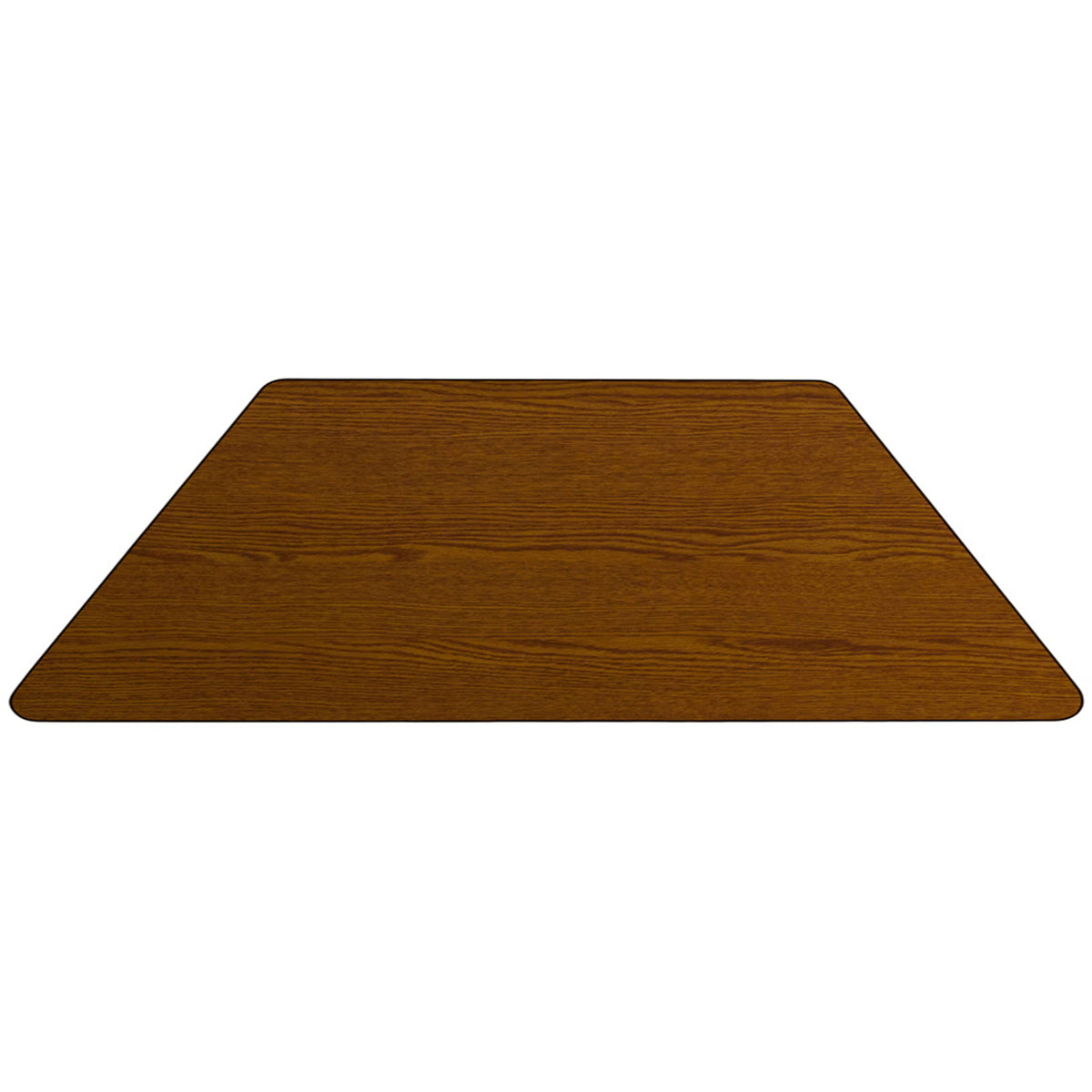 Oak |#| 22.5inchW x 45inchL Trapezoid Oak HP Laminate Activity Table - Height Adjustable Legs