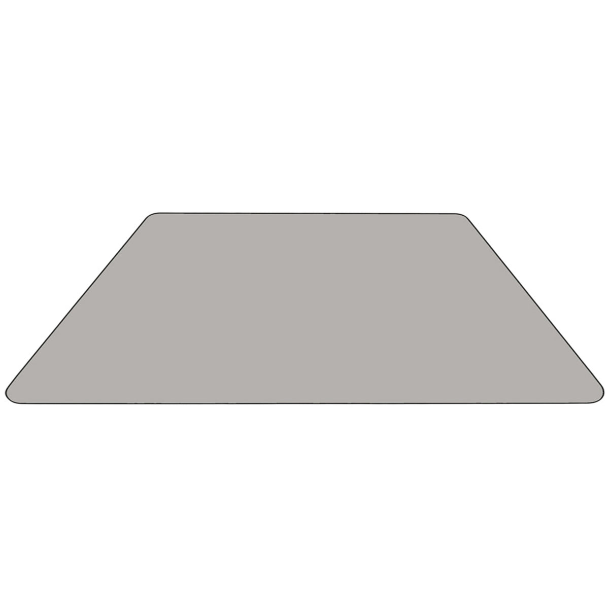 Gray |#| 22.5inchW x 45inchL Trapezoid Grey HP Laminate Activity Table - Height Adjustable Legs