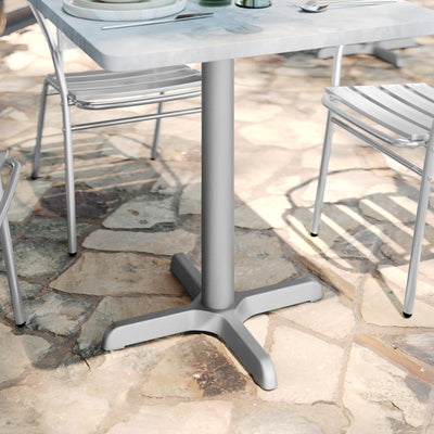 22" x 22" Restaurant Table X-Base with 3" Dia. Table Height Column - View 2