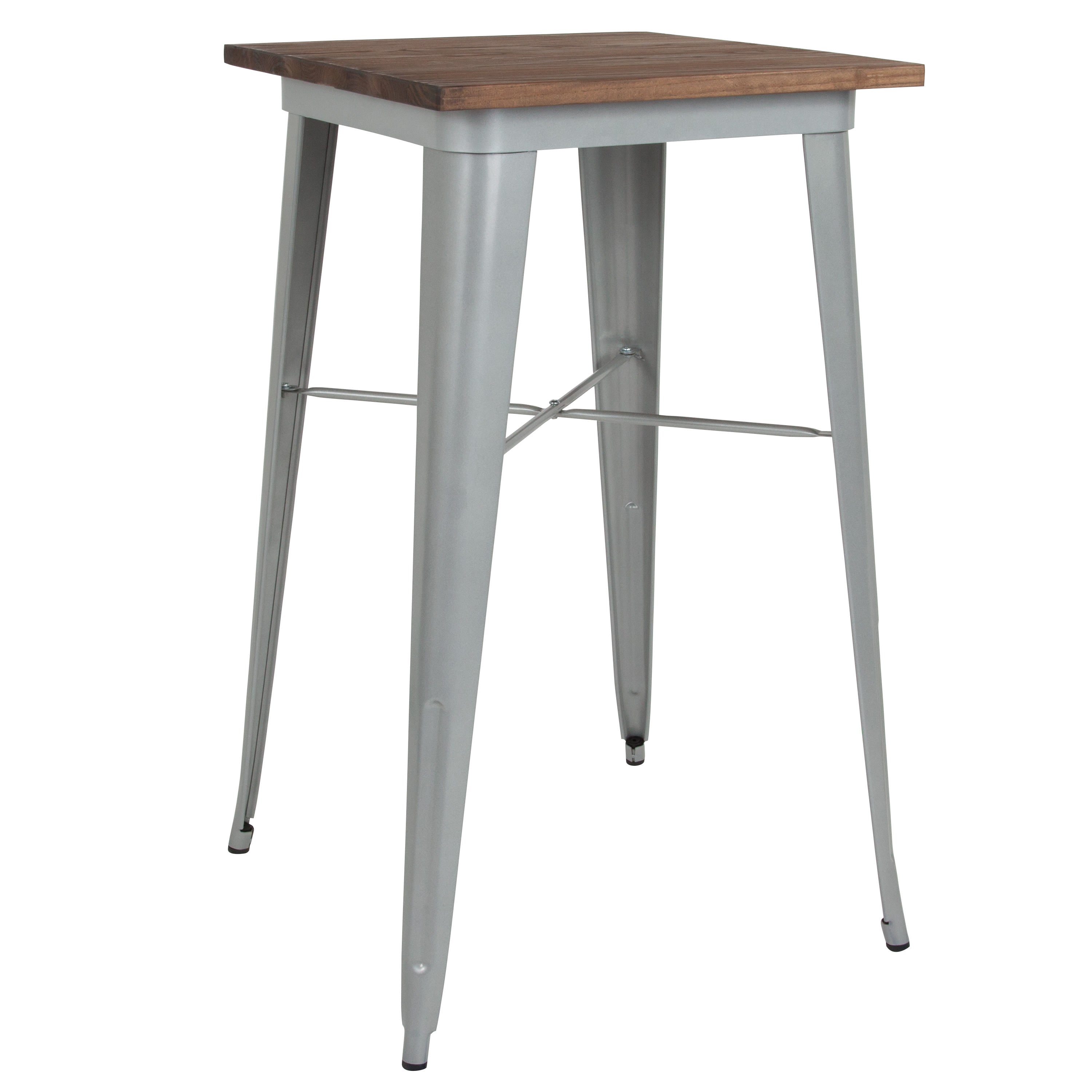 23.5SQ Metal/Wood Bar Table CH-31330-40WD- – BizChair 23.5SQ Metal/Wood Bar Table CH-31330-40WD- – BizChair