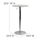 23.5inch Round Adjustable Height Glass Table (Adjustable Range 33.5inch - 41inch)