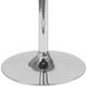 23.5inch Round Adjustable Pine Wood Table (Adjustable Range 26.25inch - 35.5inch)