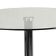 23.5inch Round Glass Table with 35.5inchH Chrome Base - Pedestal Table - Event Table