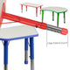 Green |#| 23.625inchW x 47.25inchL Rectangular Green Plastic Activity Table with Grey Top