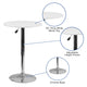 23.75inch Round Adjustable White Wood Table (Adjustable Range 26.25inch - 35.75inch)