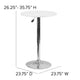 23.75inch Round Adjustable White Wood Table (Adjustable Range 26.25inch - 35.75inch)