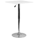 23.75inch Square Adjustable White Wood Swivel Table (Adjustable Range 33inch - 40.5inch)